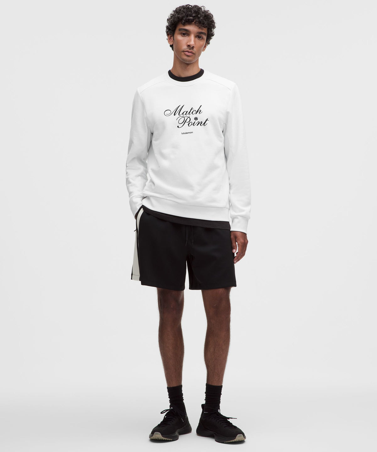 French Terry Classic-Fit CrewneckTennis Graphic