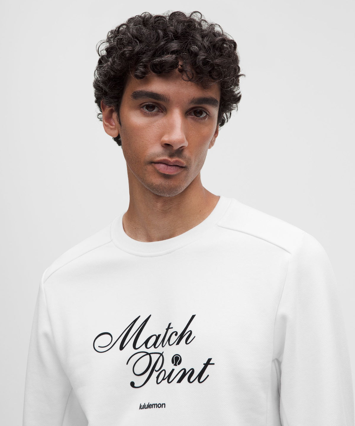 French Terry Classic-Fit CrewneckTennis Graphic
