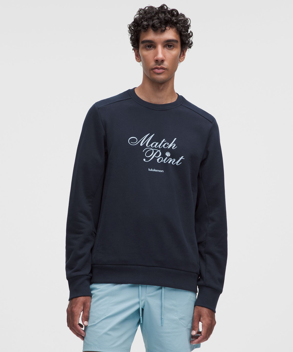 French Terry Classic-Fit CrewneckTennis Graphic