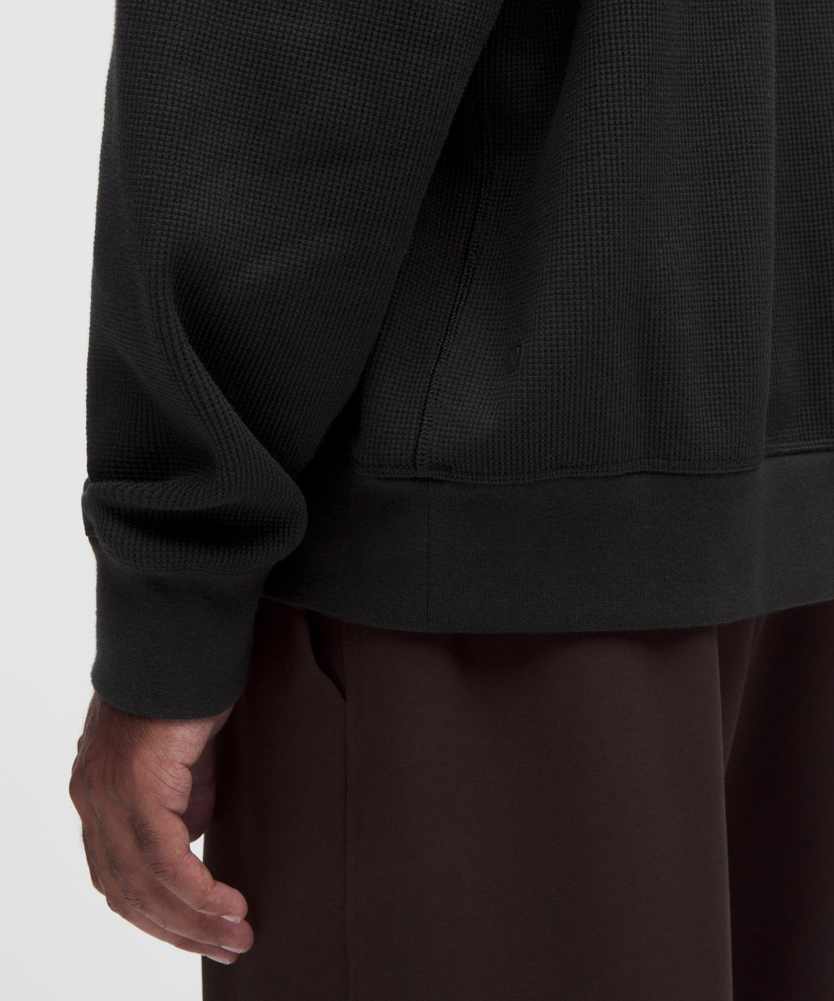 Cotton-Blend Waffle-Knit Long Sleeve
