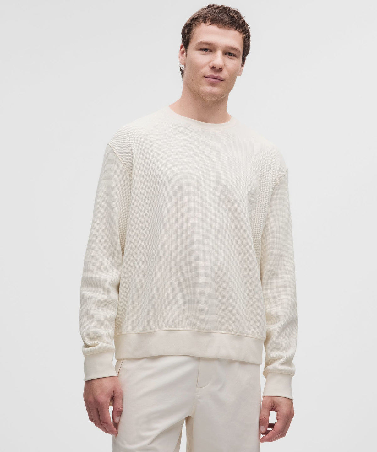 Cotton-Blend Waffle-Knit Long Sleeve