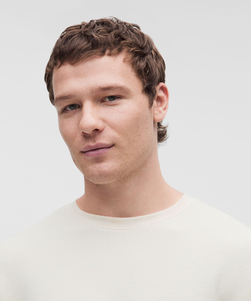Cotton-Blend Waffle-Knit Long Sleeve