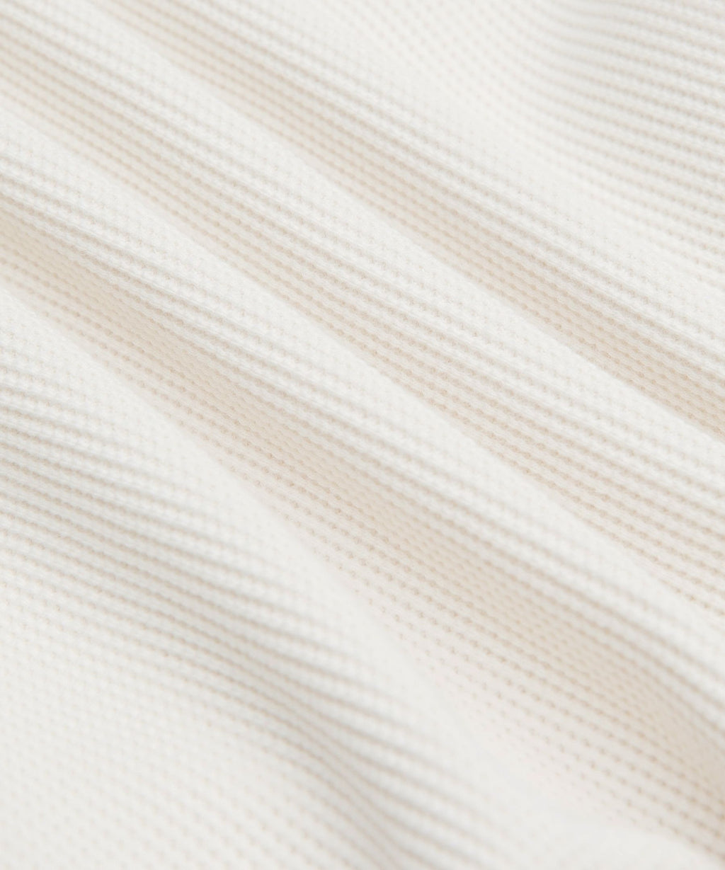 Cotton-Blend Waffle-Knit Long Sleeve