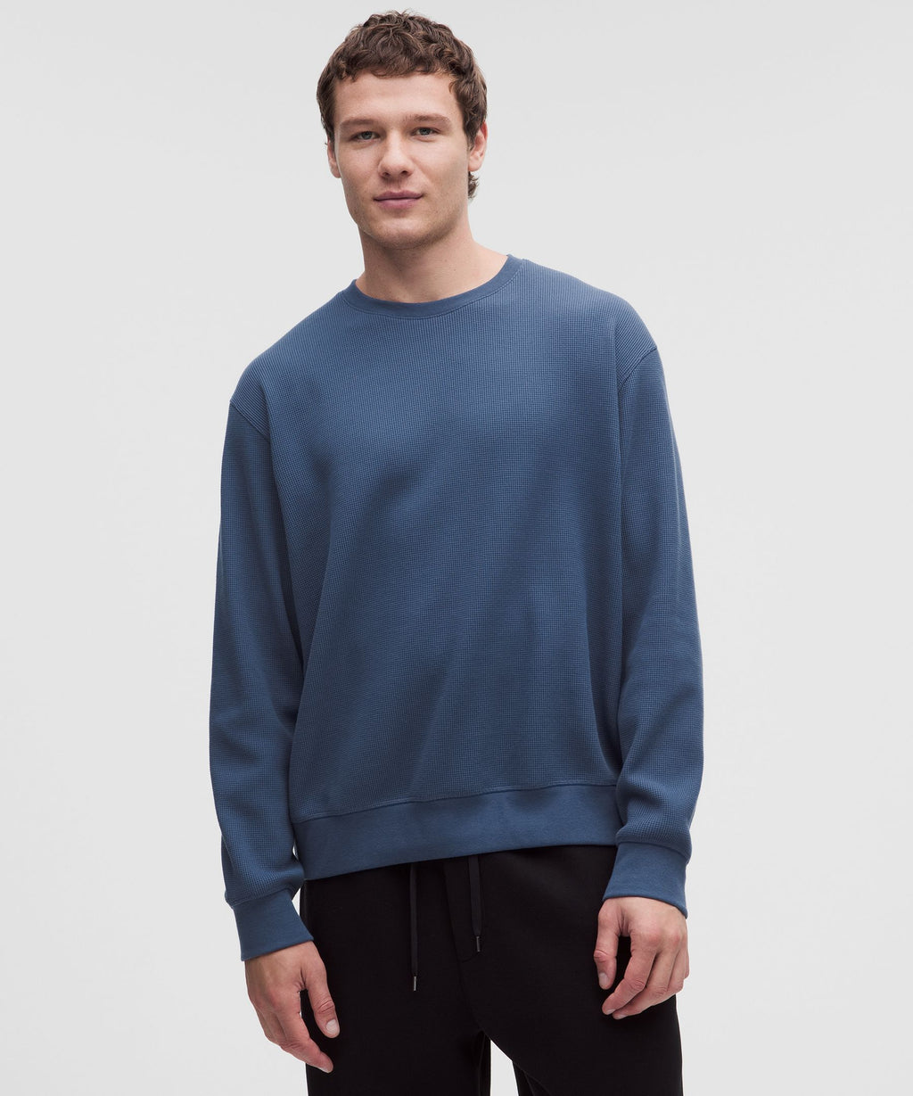 Cotton-Blend Waffle-Knit Long Sleeve