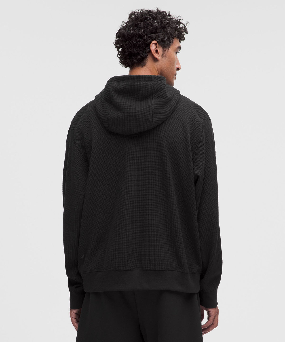 Cotton-Blend Relaxed-Fit Waffle Knit Hoodie