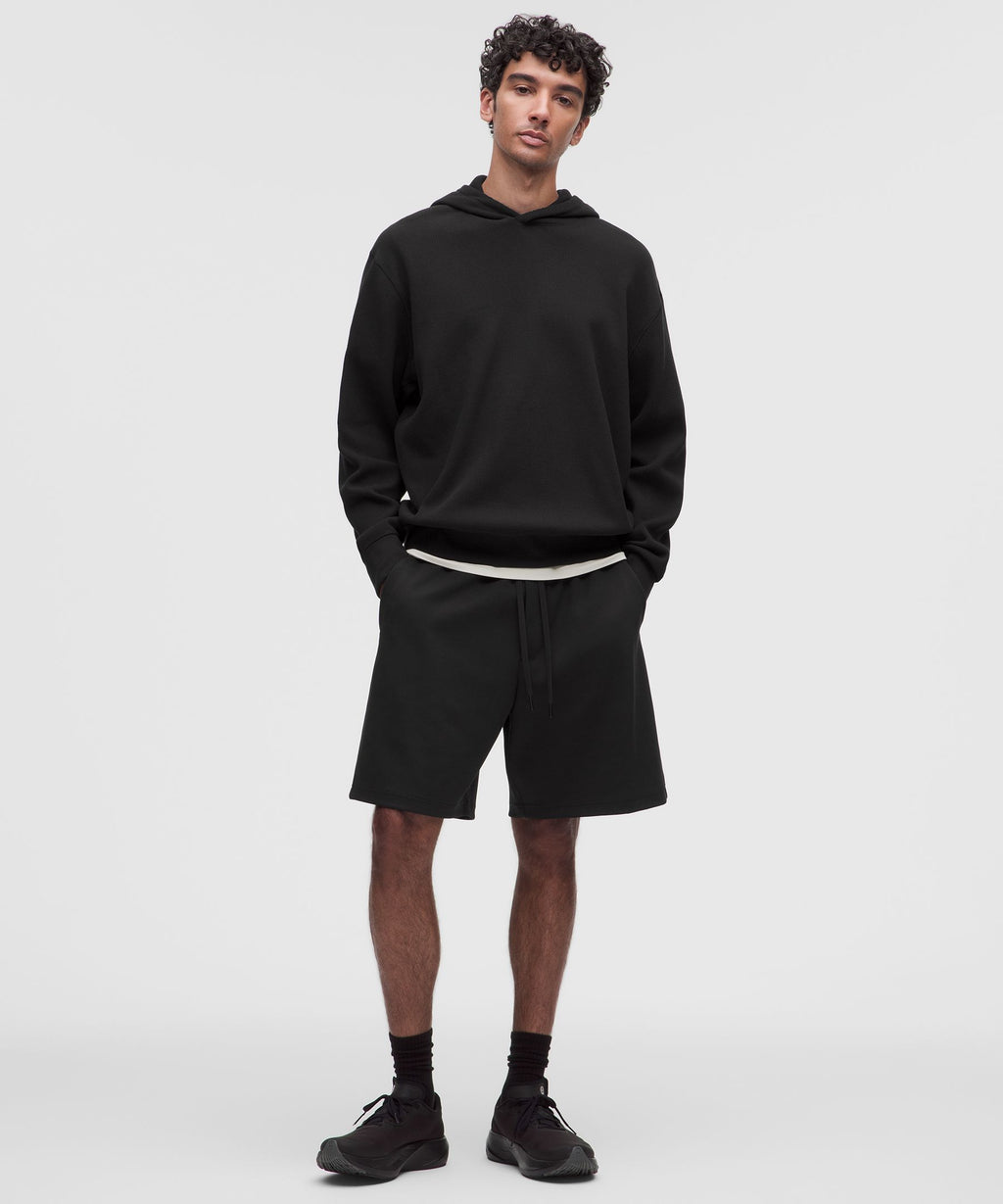 Cotton-Blend Relaxed-Fit Waffle Knit Hoodie