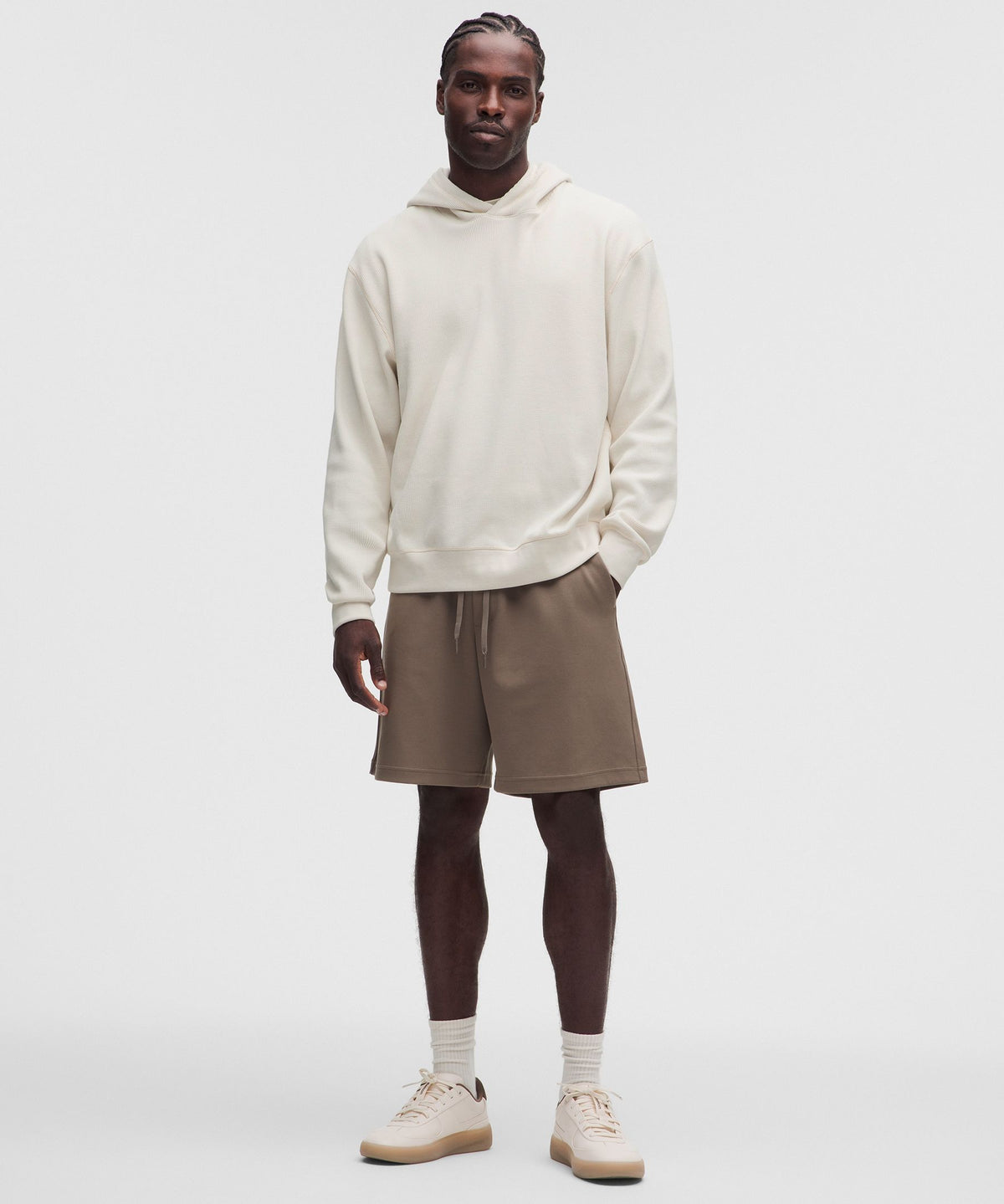 Cotton-Blend Relaxed-Fit Waffle Knit Hoodie