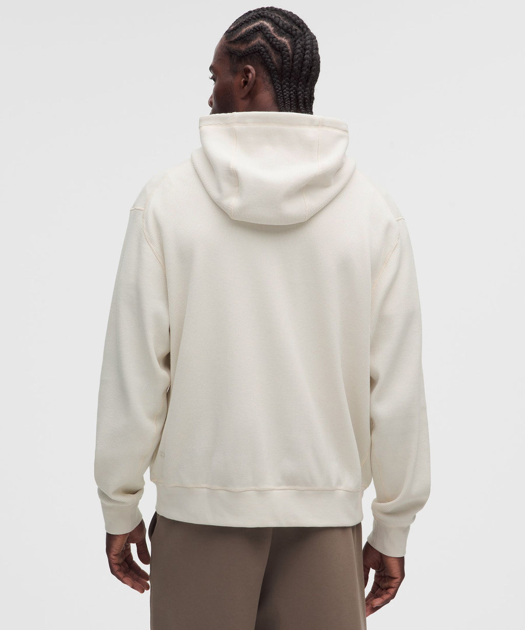 Cotton-Blend Relaxed-Fit Waffle Knit Hoodie