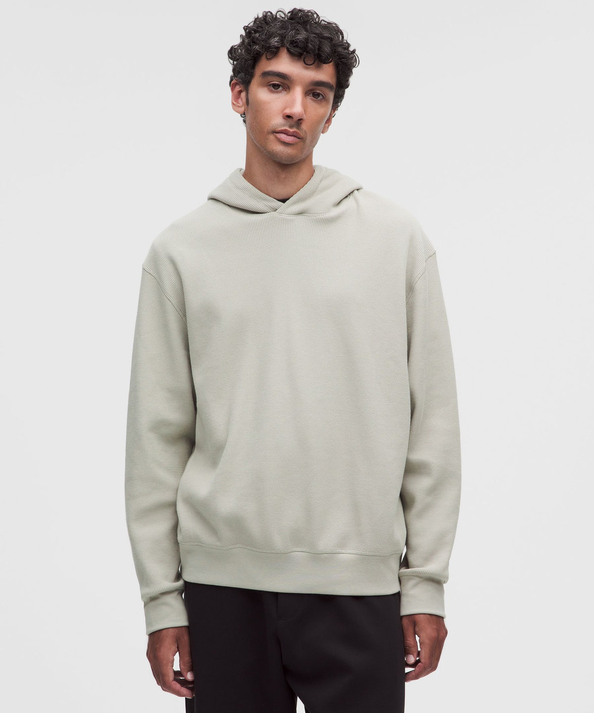 Cotton-Blend Relaxed-Fit Waffle Knit Hoodie