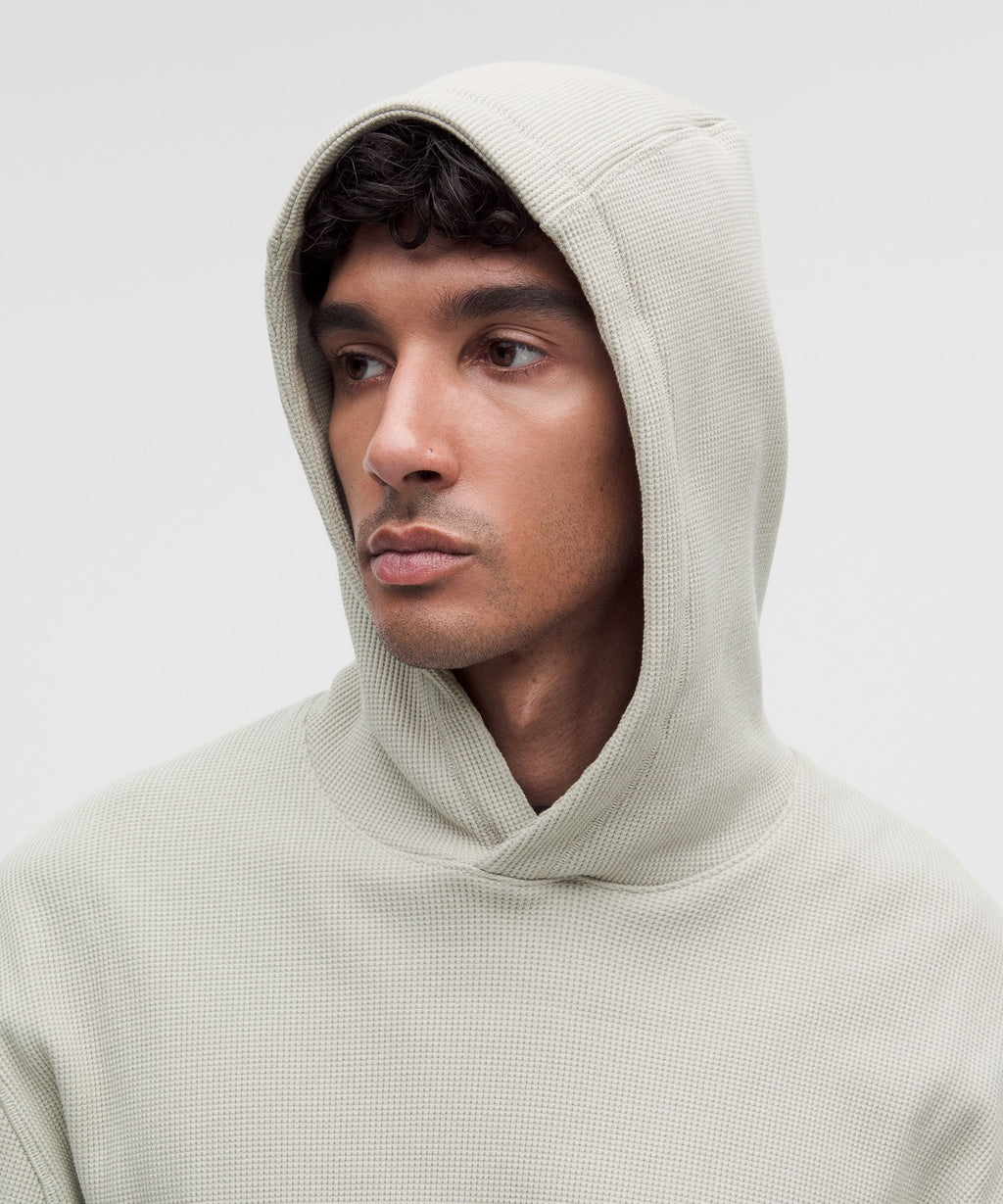 Cotton-Blend Relaxed-Fit Waffle Knit Hoodie