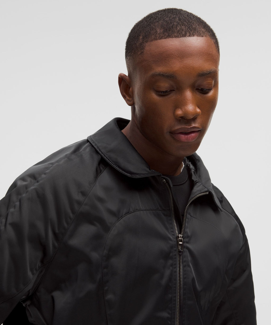 Taffeta Removable-Hood Collared JacketSLNSH Collection