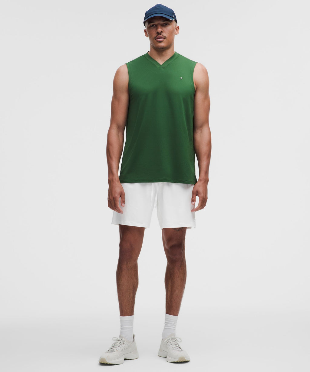 Mesh-Panelled Tennis Short 7"