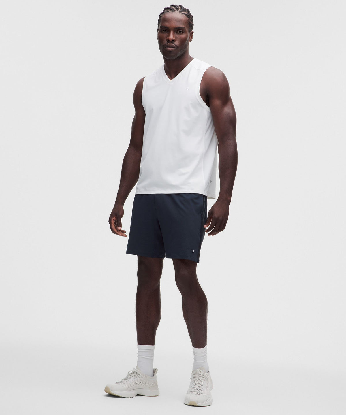 Mesh-Panelled Tennis Short 7"