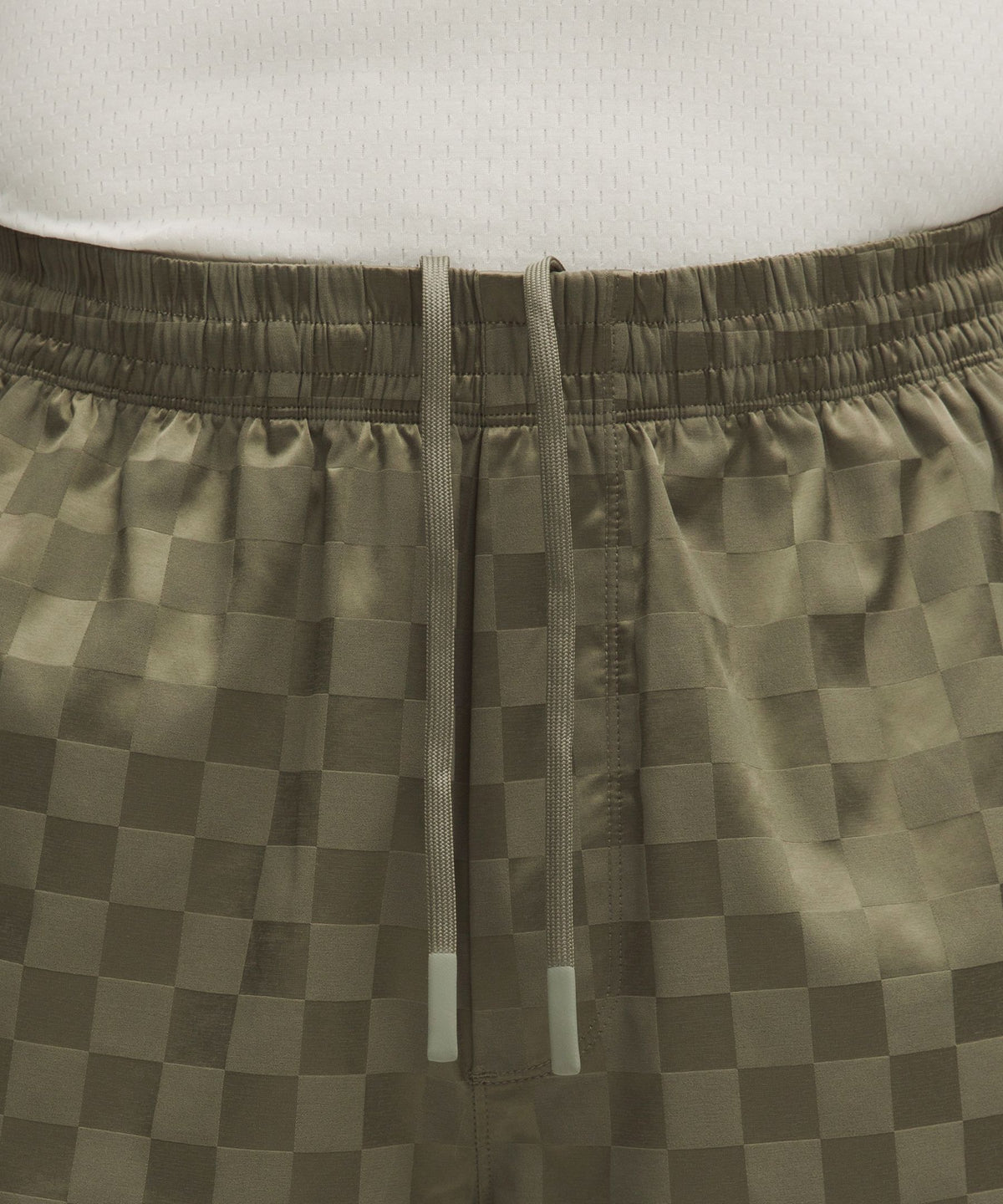 Checkerboard Satin Linerless Gym Short 7"