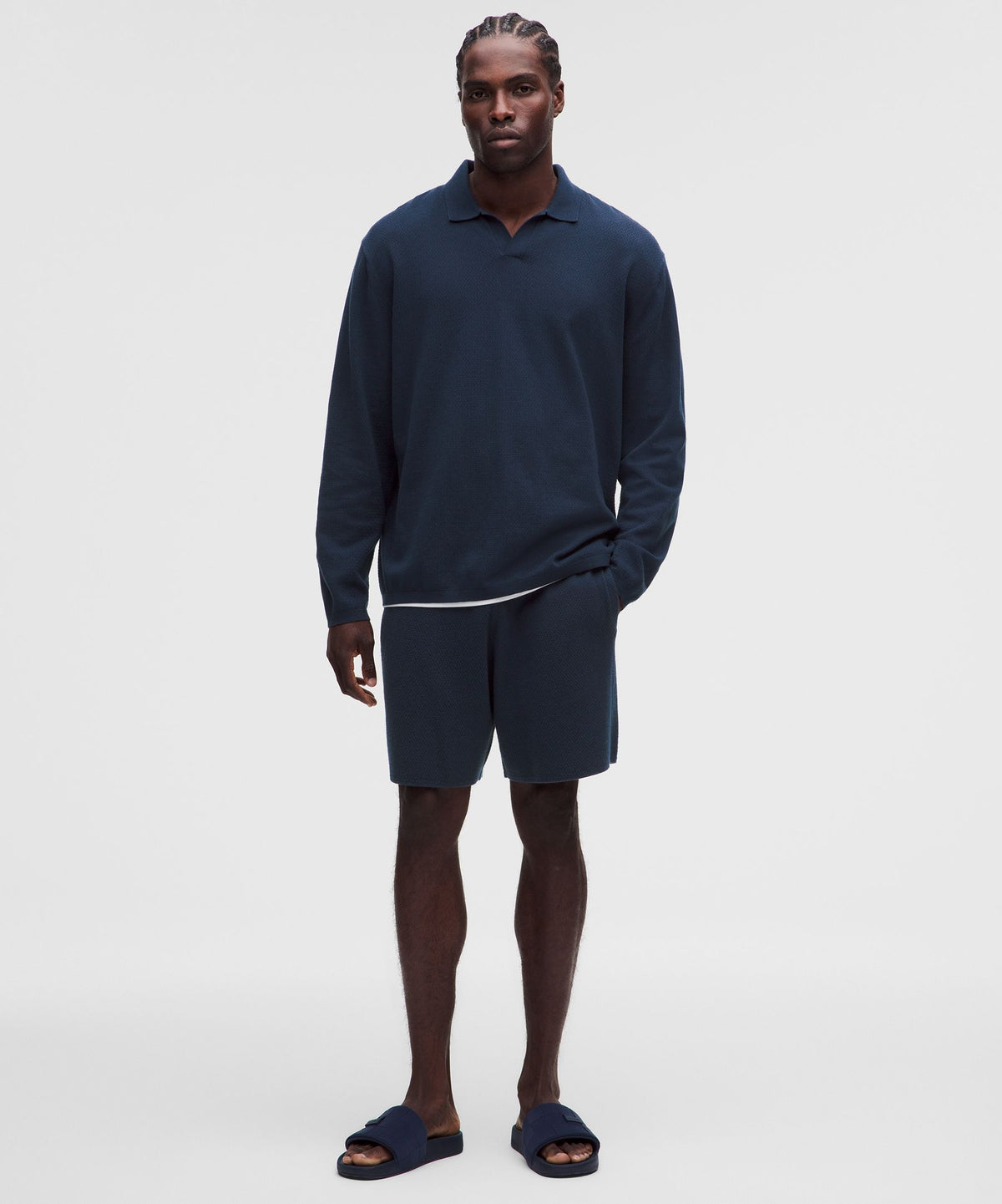 Cotton-Blend Knit Short 7"