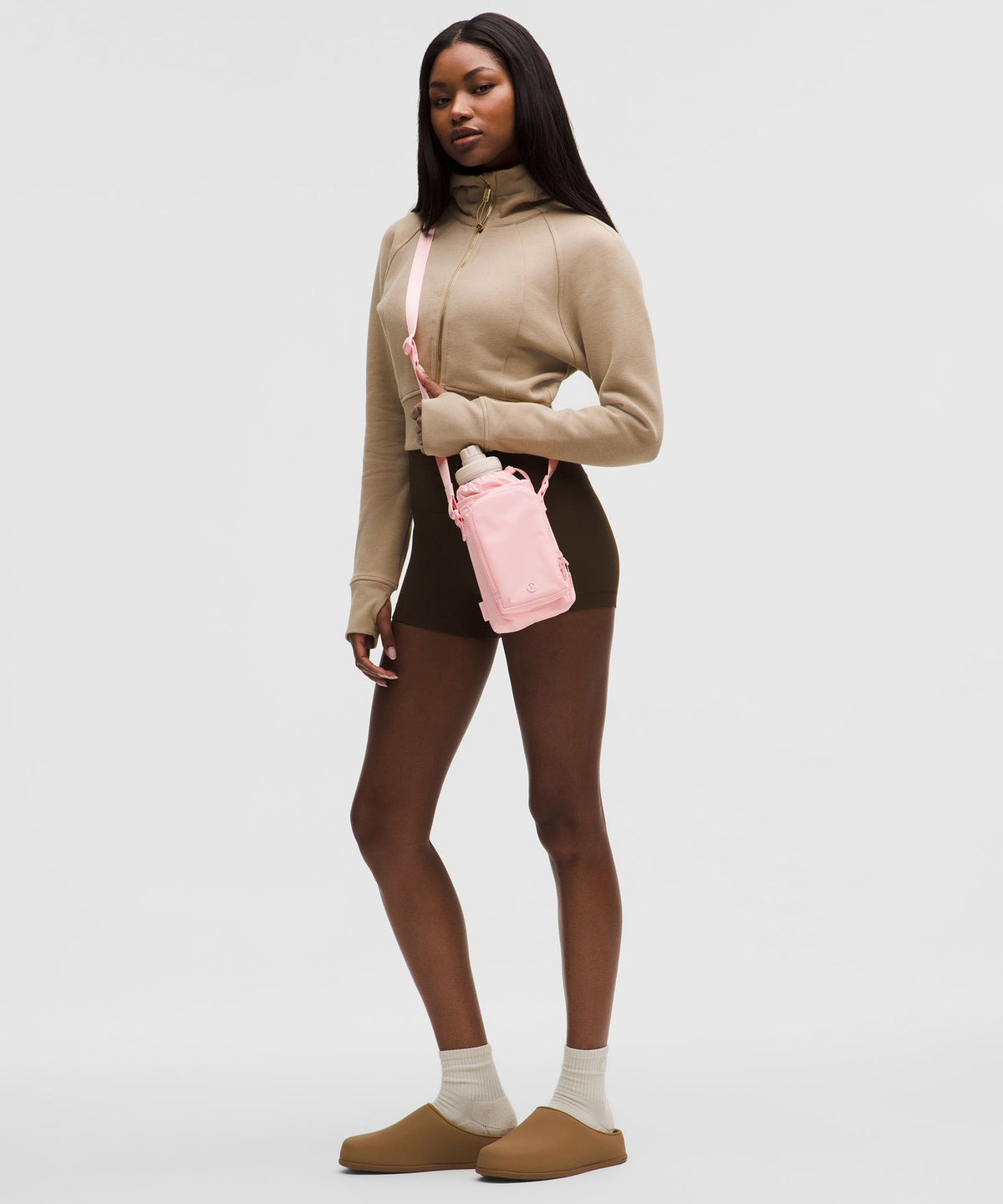 Water Bottle Crossbody with Front Pocket 2L