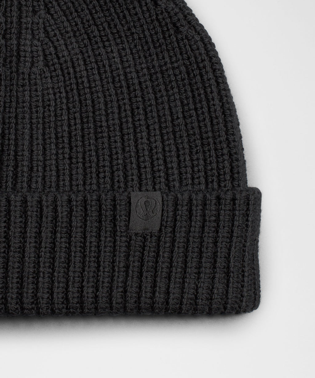 Close-Fit Wool-Blend Ribbed Knit Beanie