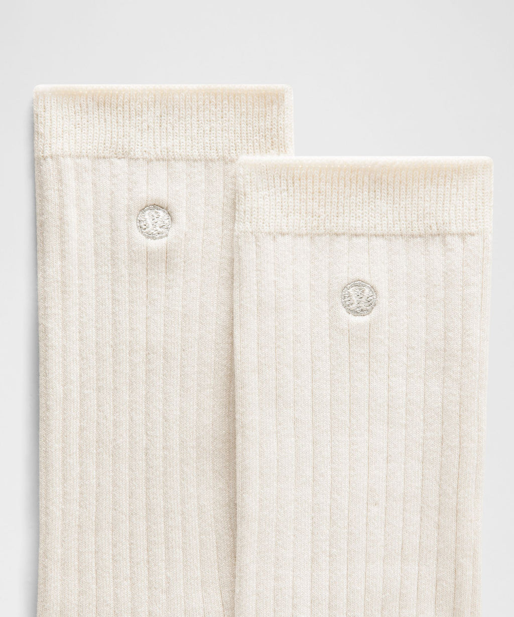 Unisex Ribbed Cotton-Blend Crew Socks