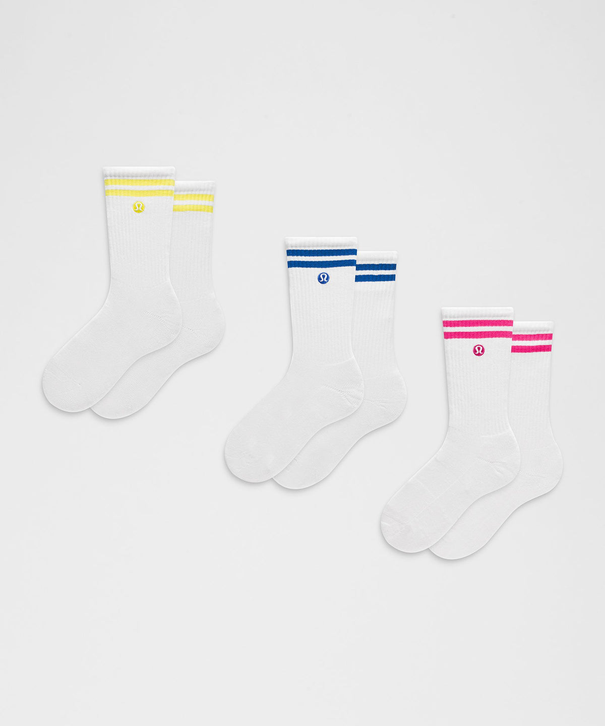 Unisex Daily Essential Crew Socks 3 PackStripe