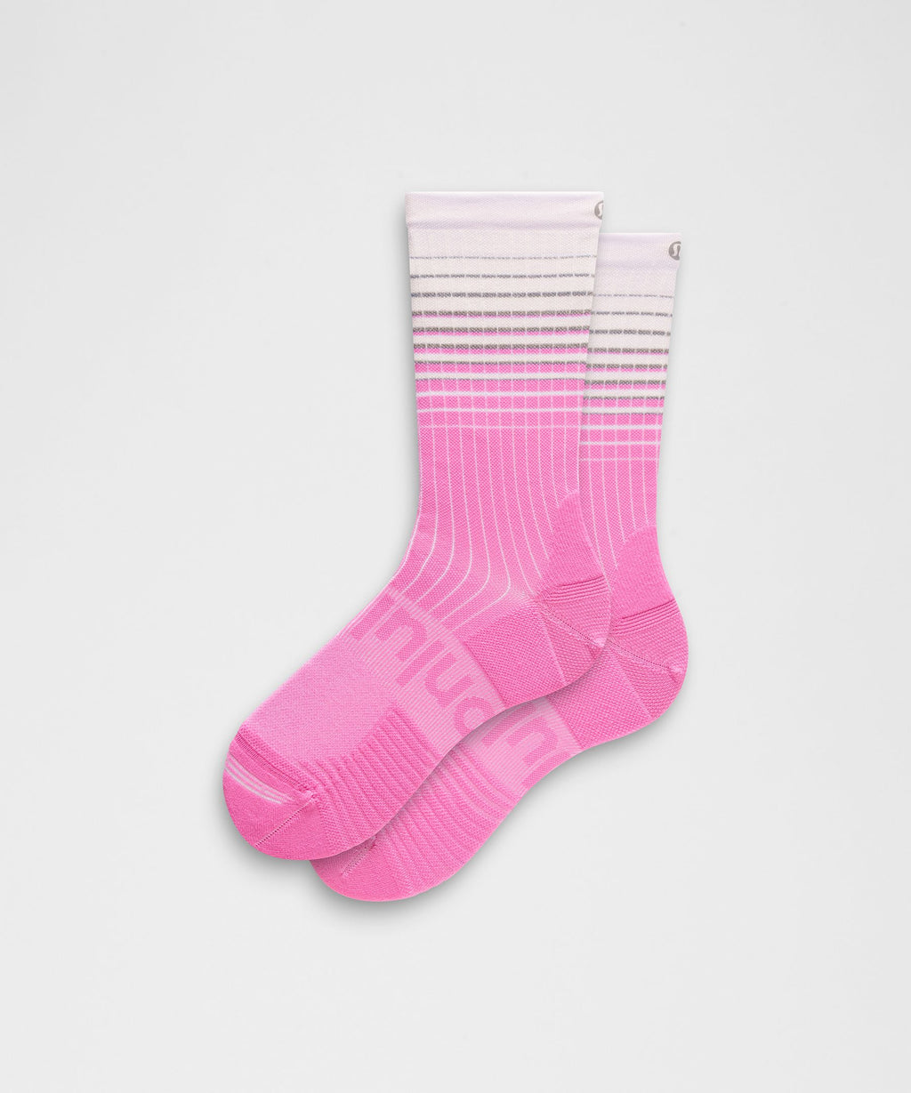 Unisex Power Stride Crew SocksReflective Grid