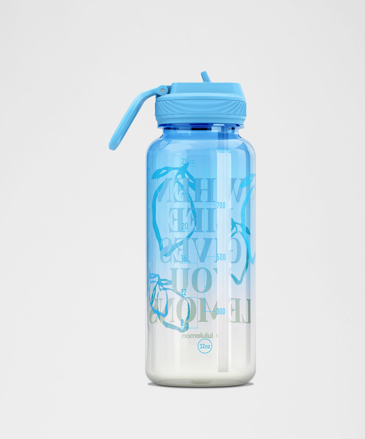 Back to Life Sport Bottle 32oz Straw LidLemons Quote