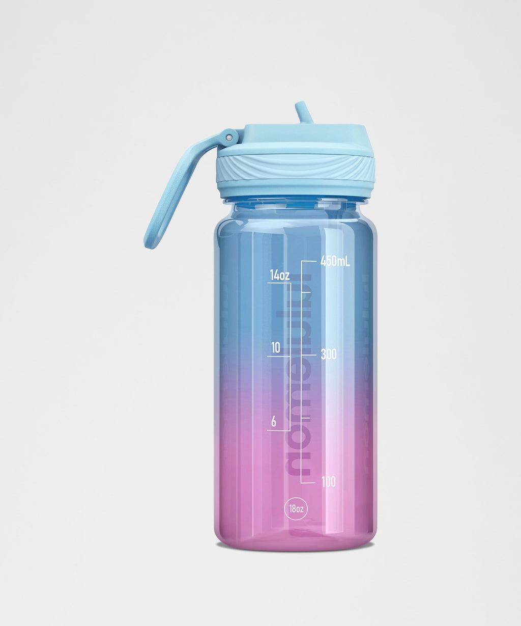 Back to Life Clear Bottle 18oz Straw LidOmbre