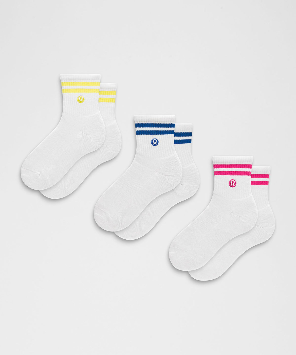 Unisex Daily Essential Quarter Socks 3 PackStripe