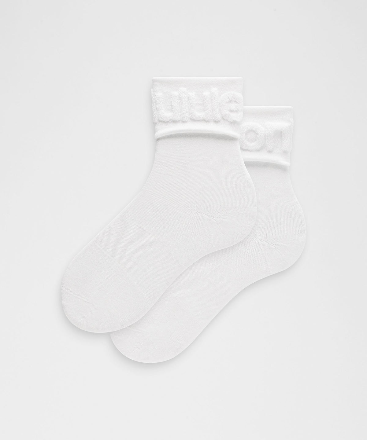 Unisex Fold-Over Terry Quarter Socks