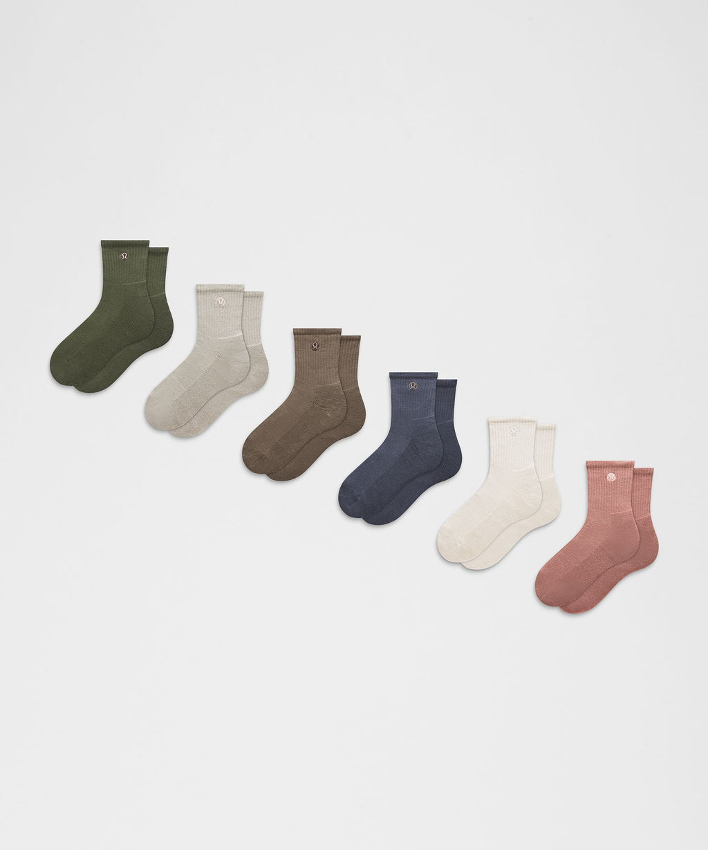 Unisex Daily Essential Quarter Socks6 Pack