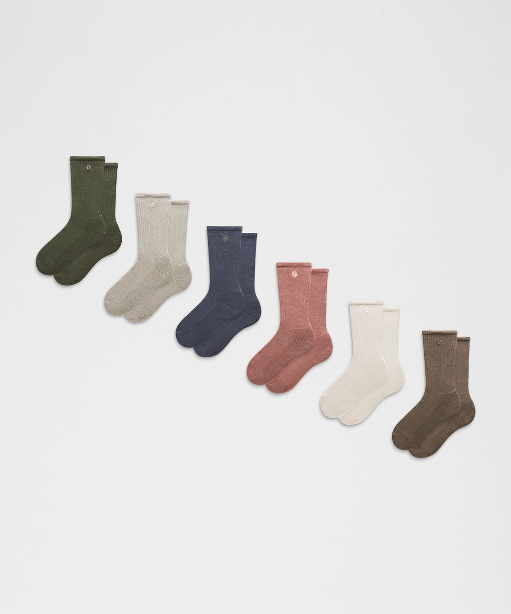 Unisex Daily Essential Crew Socks6 Pack