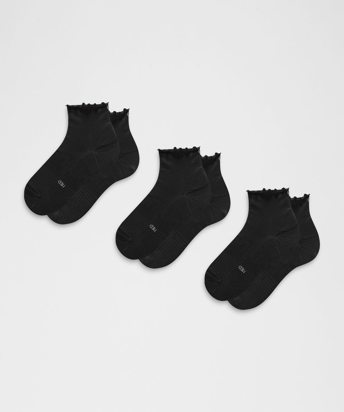 Unisex Power Stride Ankle Socks 3 PackLettuce Edge
