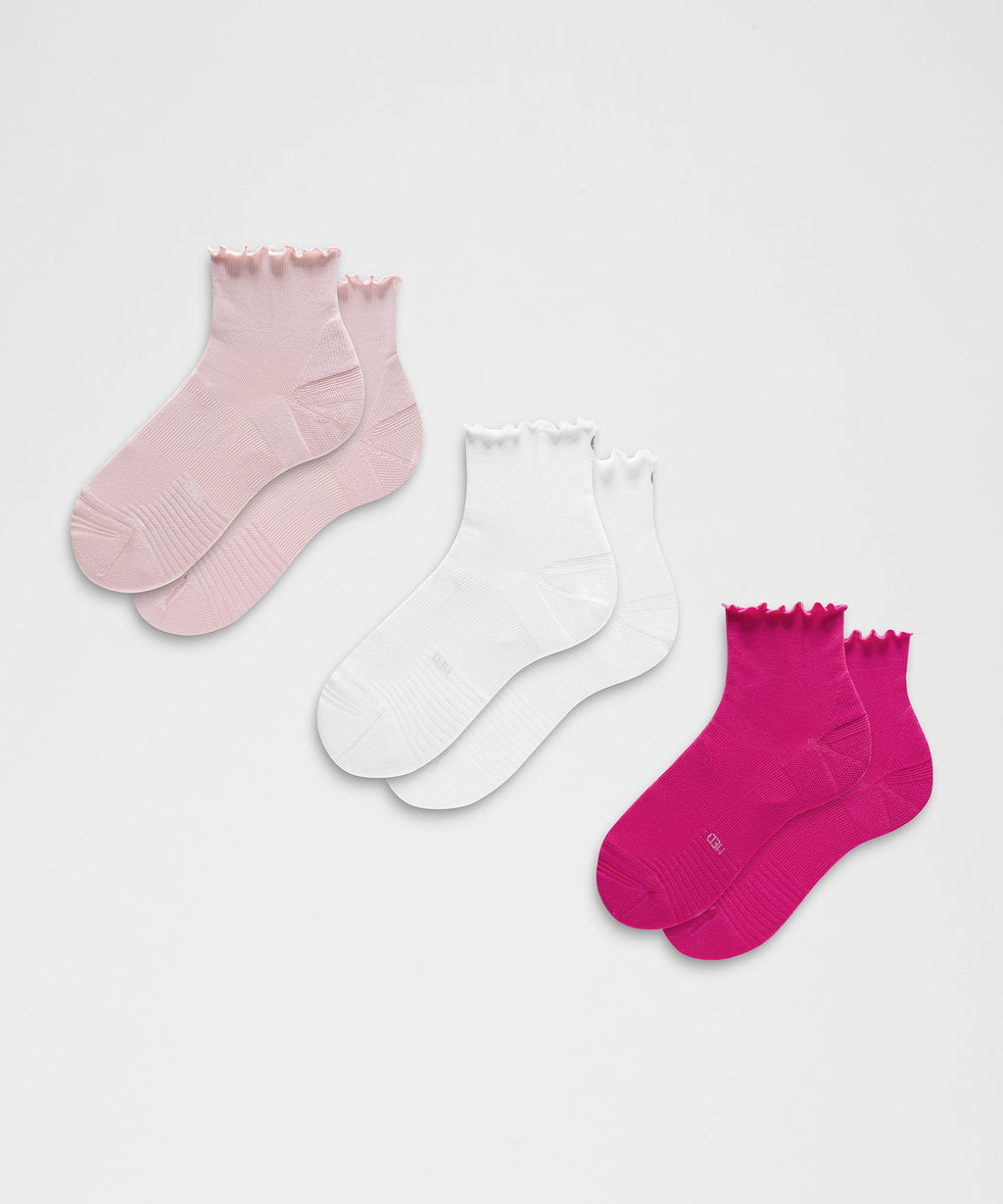 Unisex Power Stride Ankle Socks 3 PackLettuce Edge