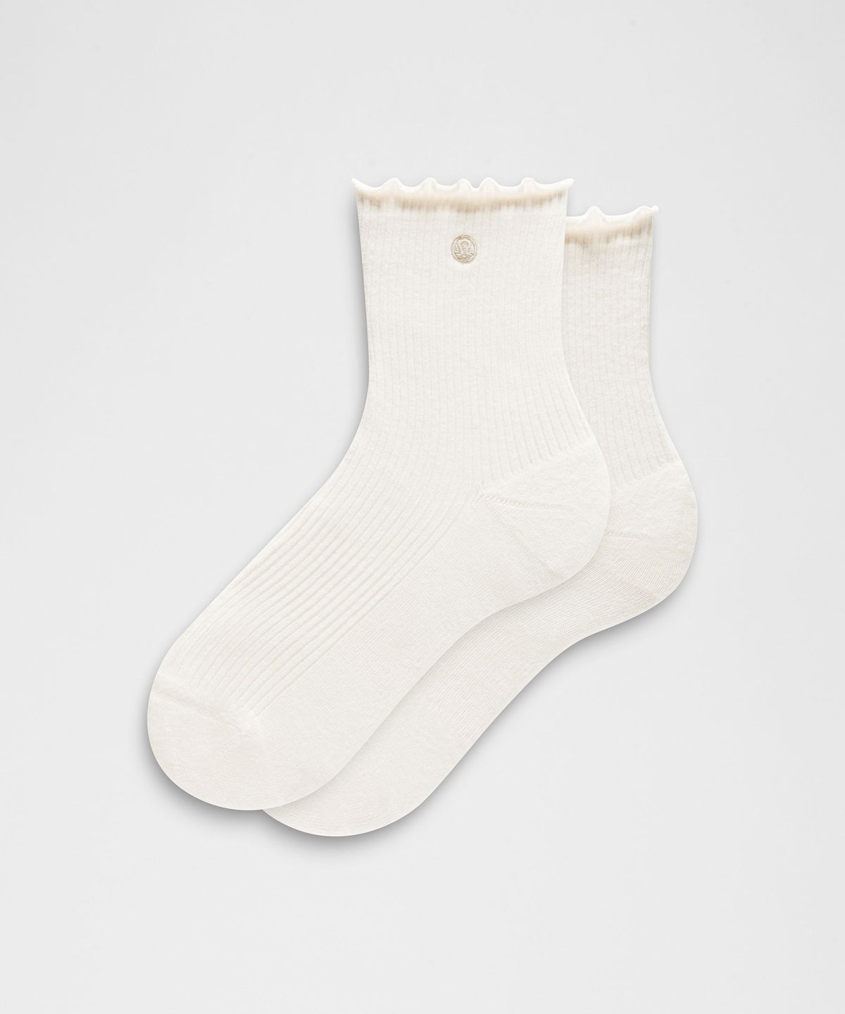 Unisex Lettuce Edge Quarter Socks