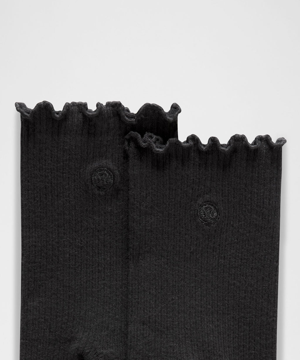 Unisex Lettuce Edge Quarter Socks3 Pack