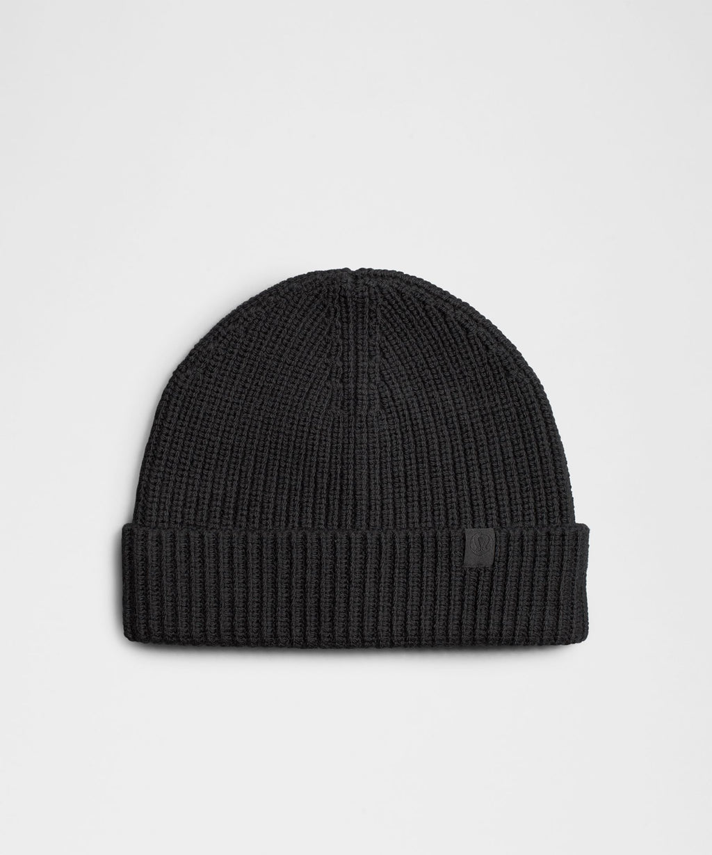 Close-Fit Wool-Blend Ribbed Knit BeanieEmbroidered Logo