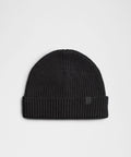 Close-Fit Wool-Blend Ribbed Knit BeanieEmbroidered Logo