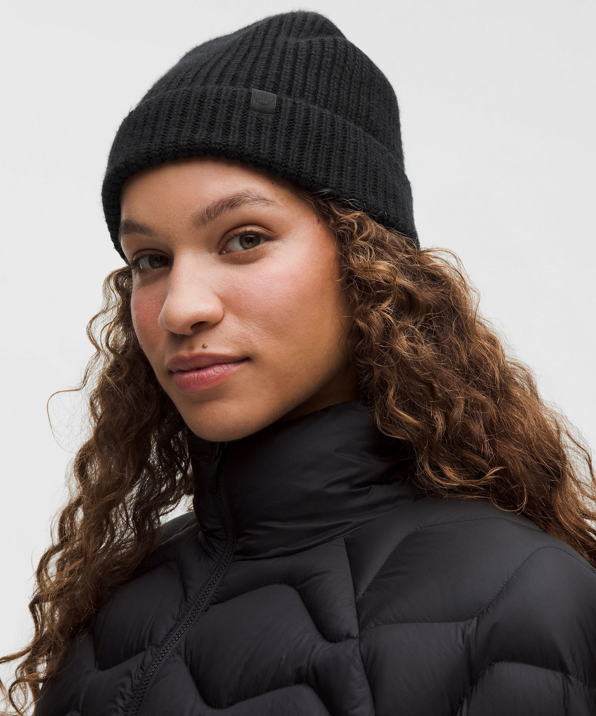 Close-Fit Wool-Blend Ribbed Knit BeanieEmbroidered Logo