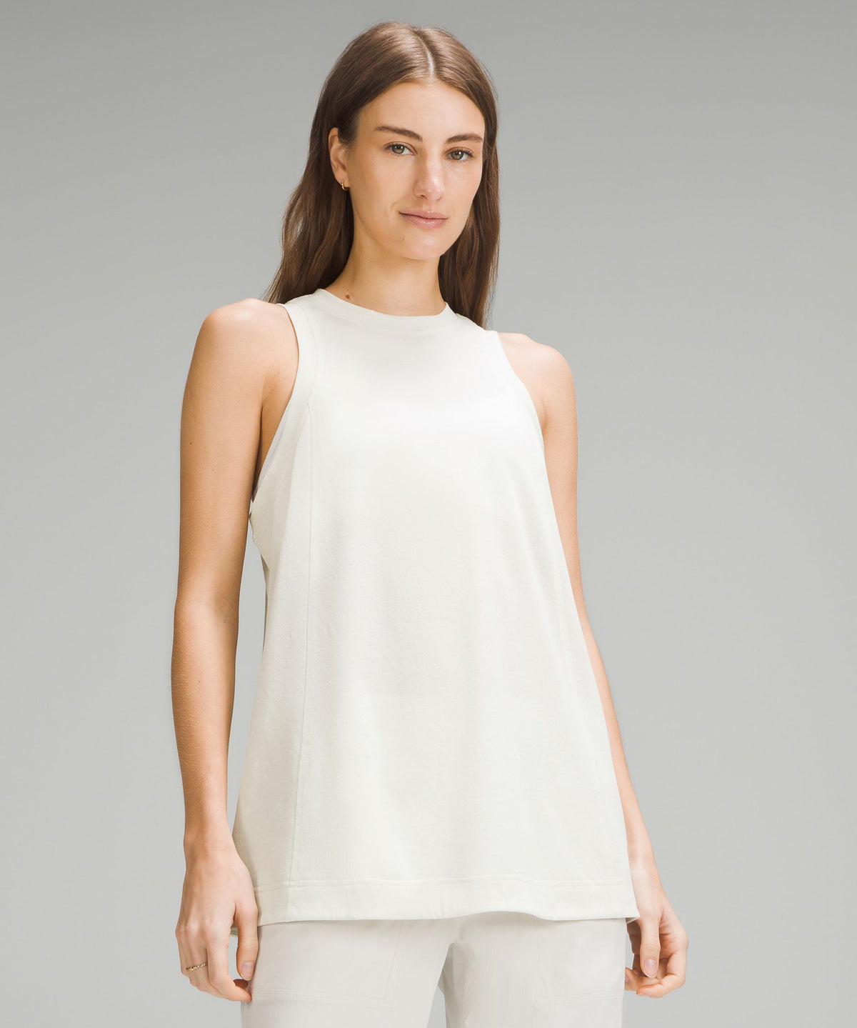 Sheer Crewneck Tank Top