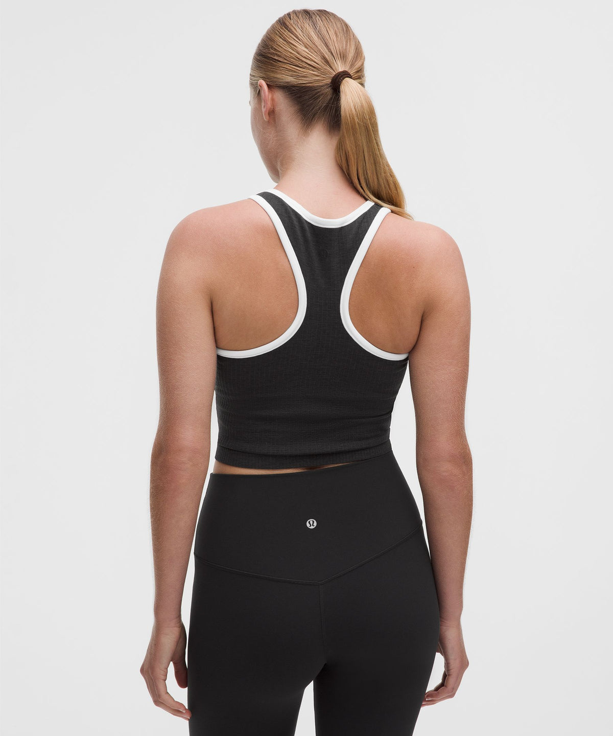 Ebb to Street Cropped Racerback Tank TopContrast