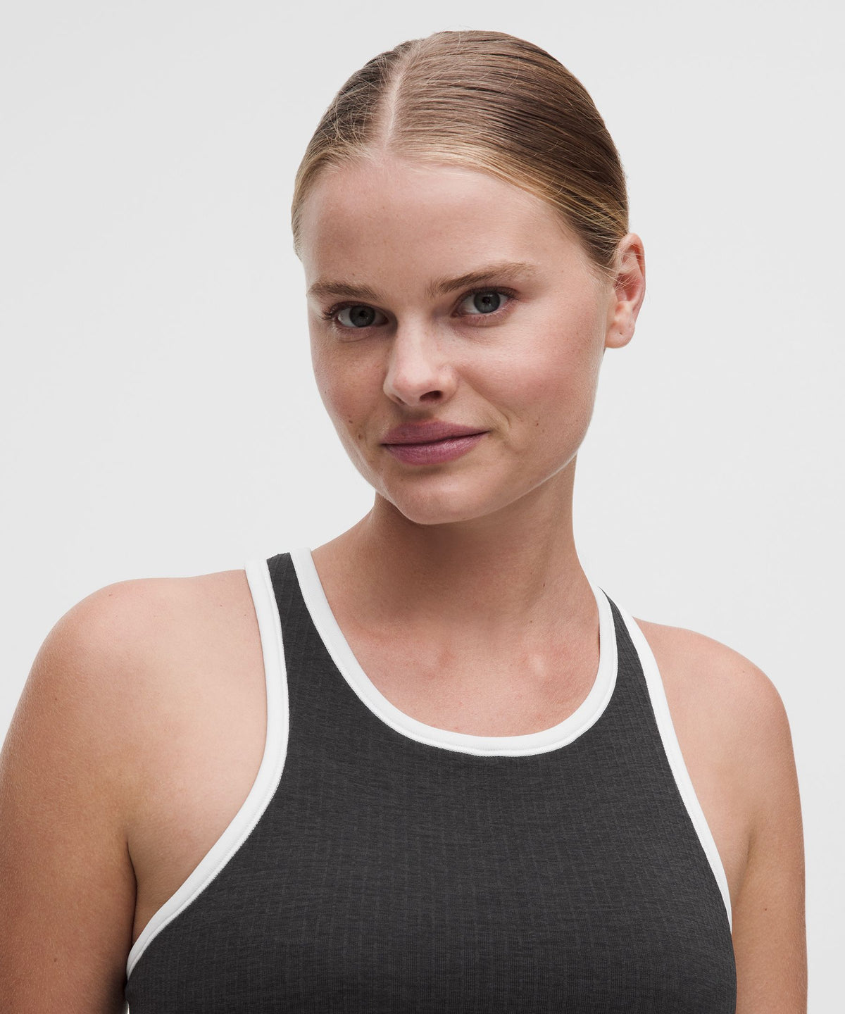 Ebb to Street Cropped Racerback Tank TopContrast