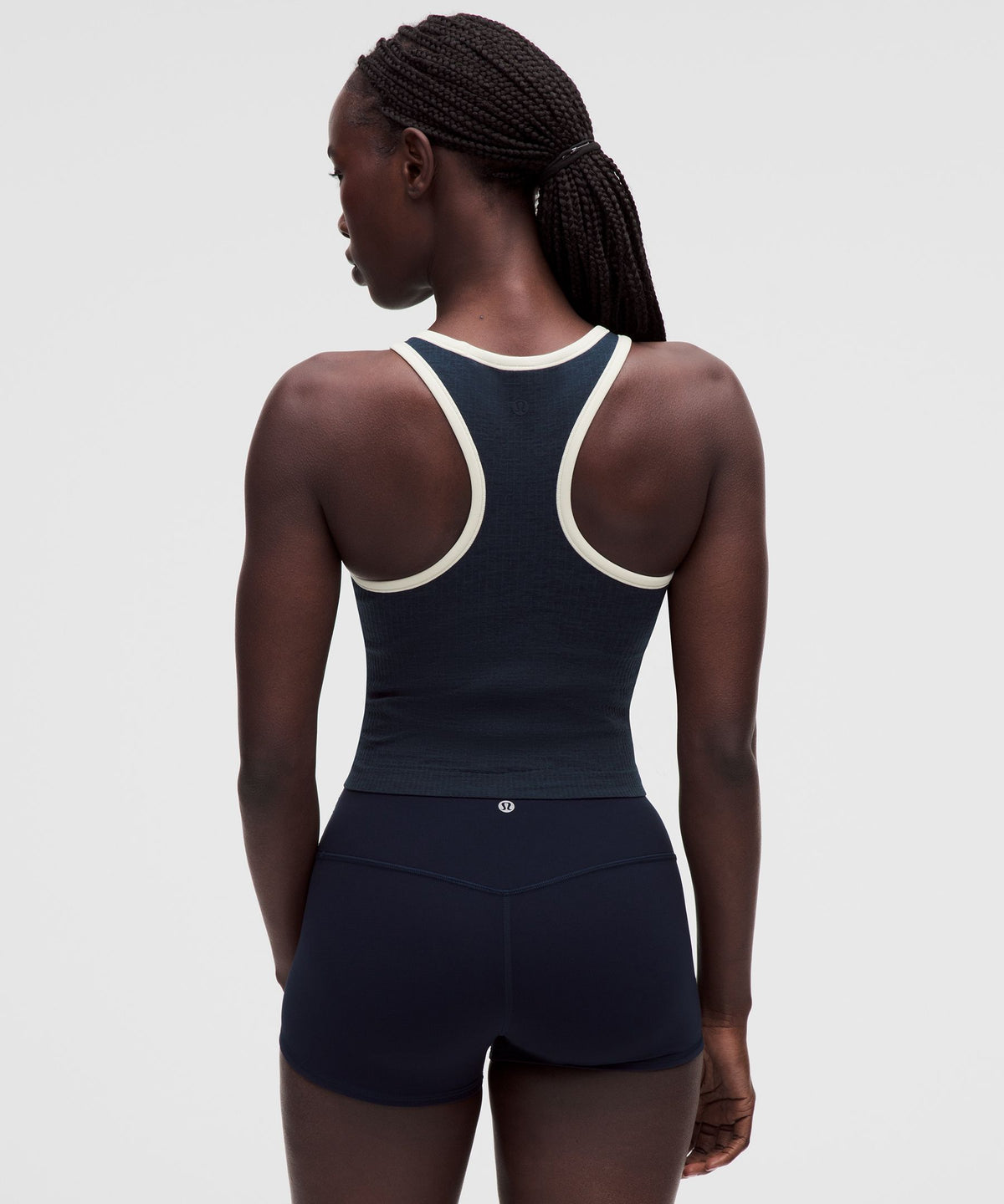 Ebb to Street Cropped Racerback Tank TopContrast