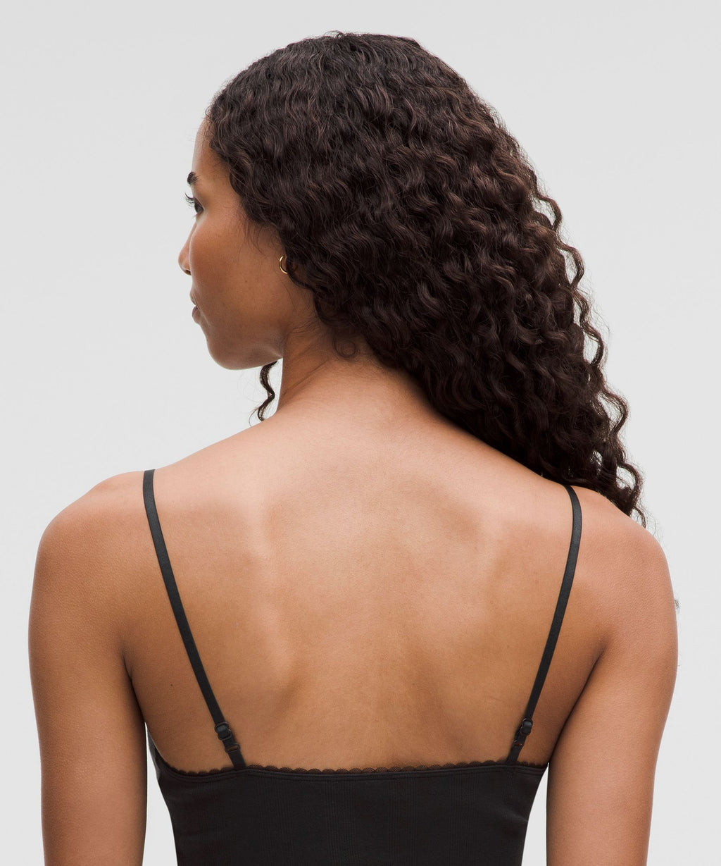 Cotton Pointelle Cropped Cami Tank Top