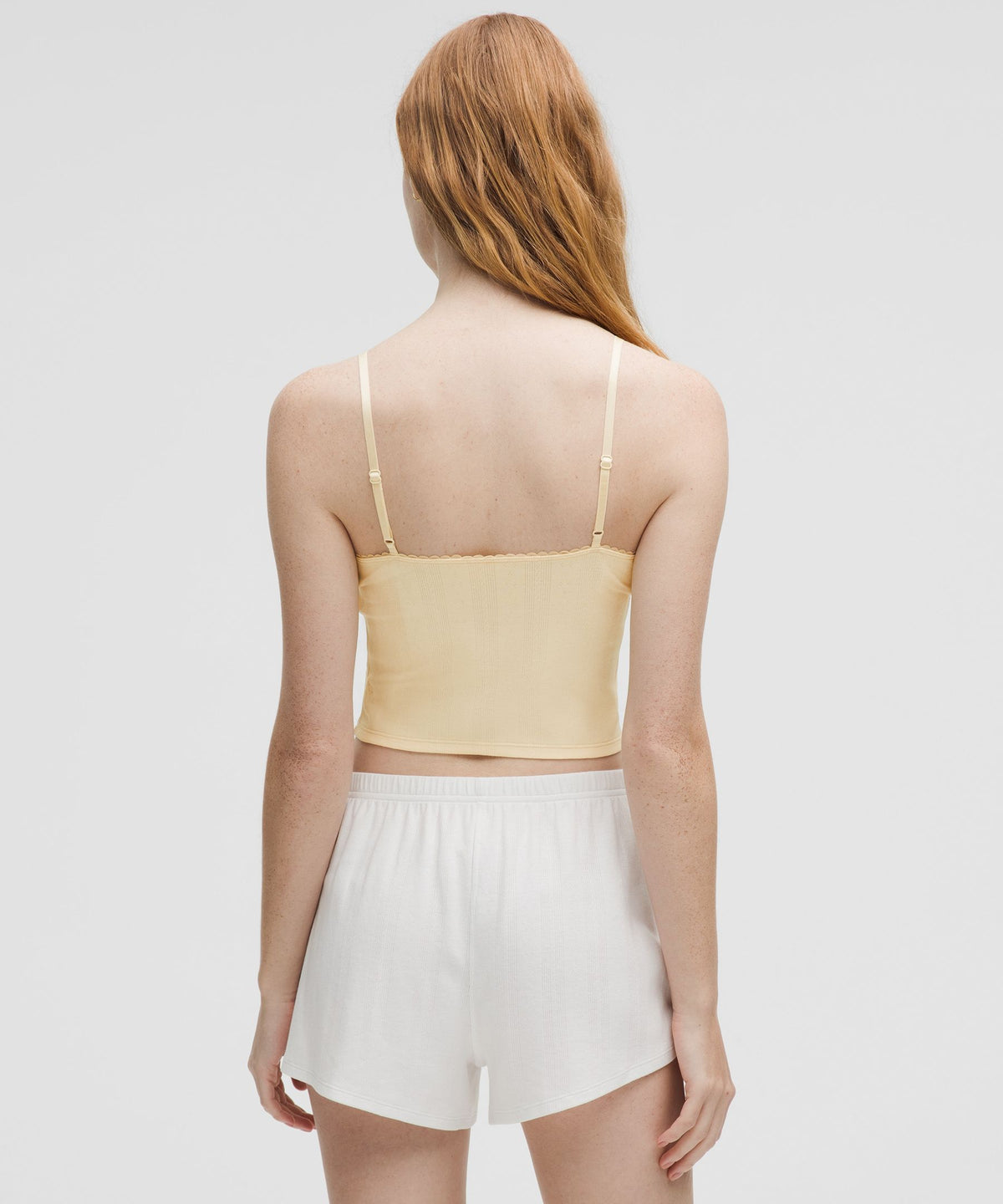 Cotton Pointelle Cropped Cami Tank Top