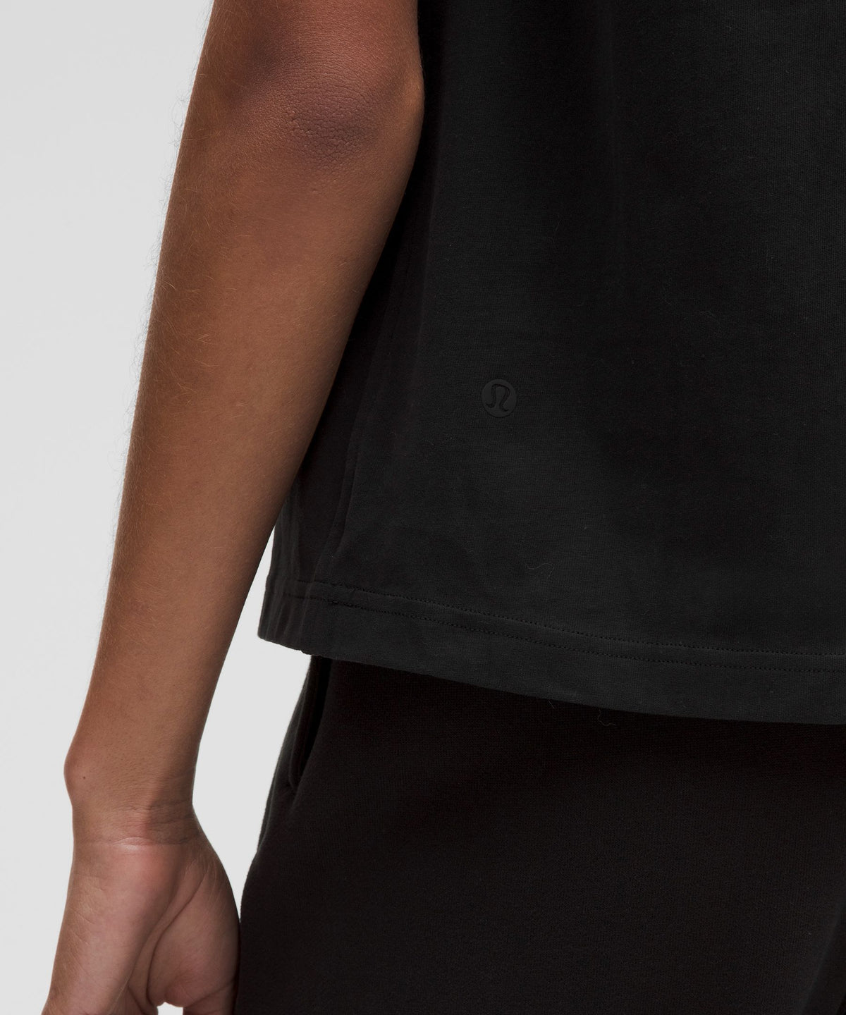 Cotton Jersey Stitch-Detail Tank Top