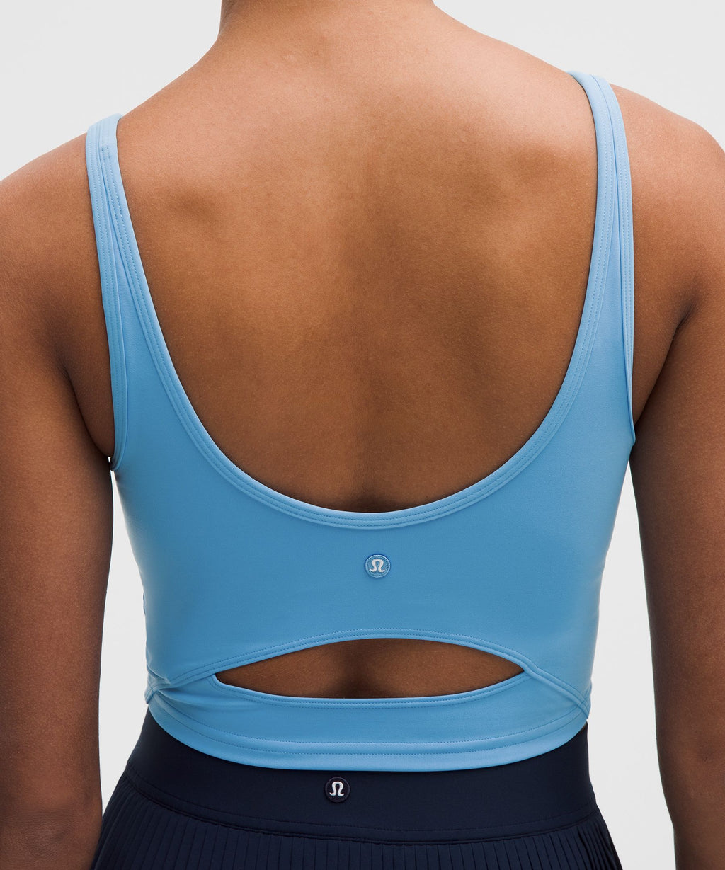Scoop-Neck Cutout Tennis Tank TopMedium Support, B/C Cup
