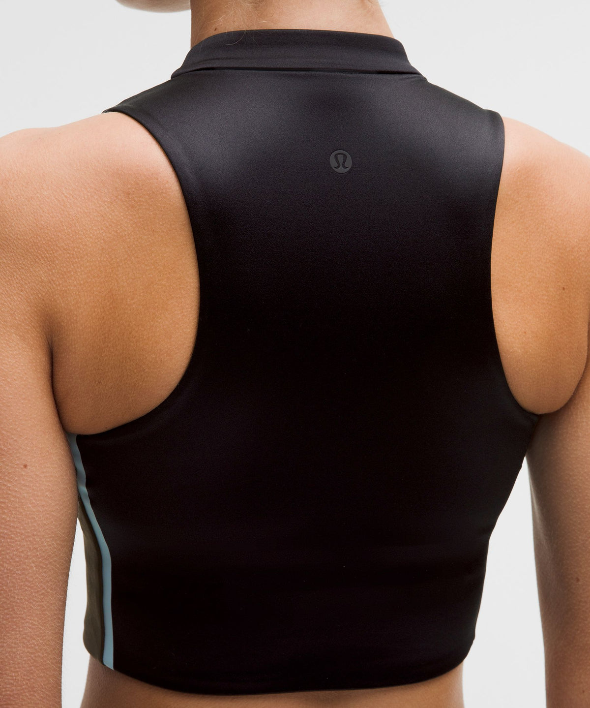 Satin Shine Full-Zip Tank Top Medium Support, B/C CupStripe