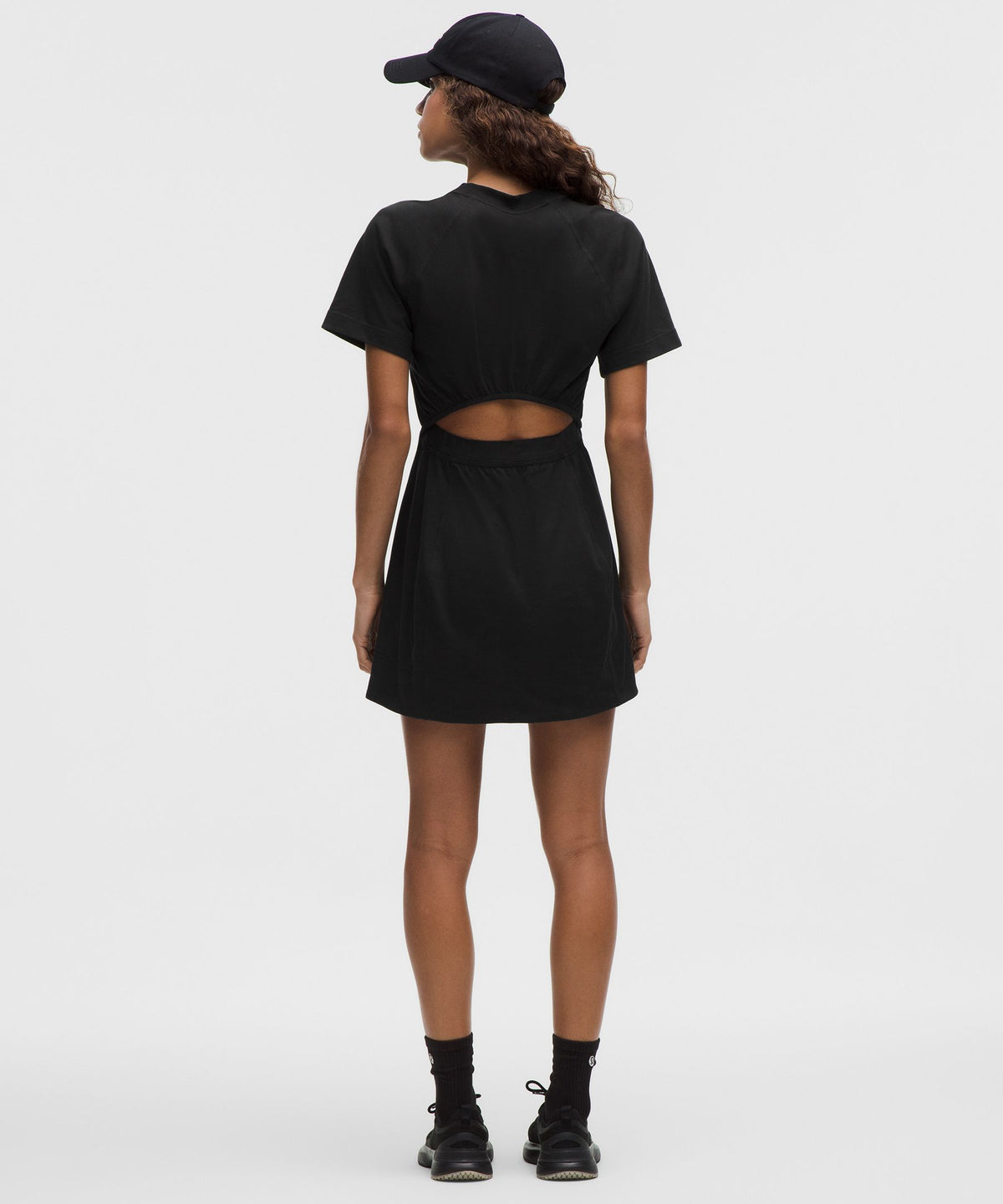 Cotton Jersey Open-Back Mini Dress