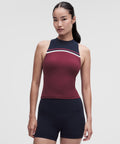 Mockneck Shelf Tank Top Light Support, B/C CupStripe
