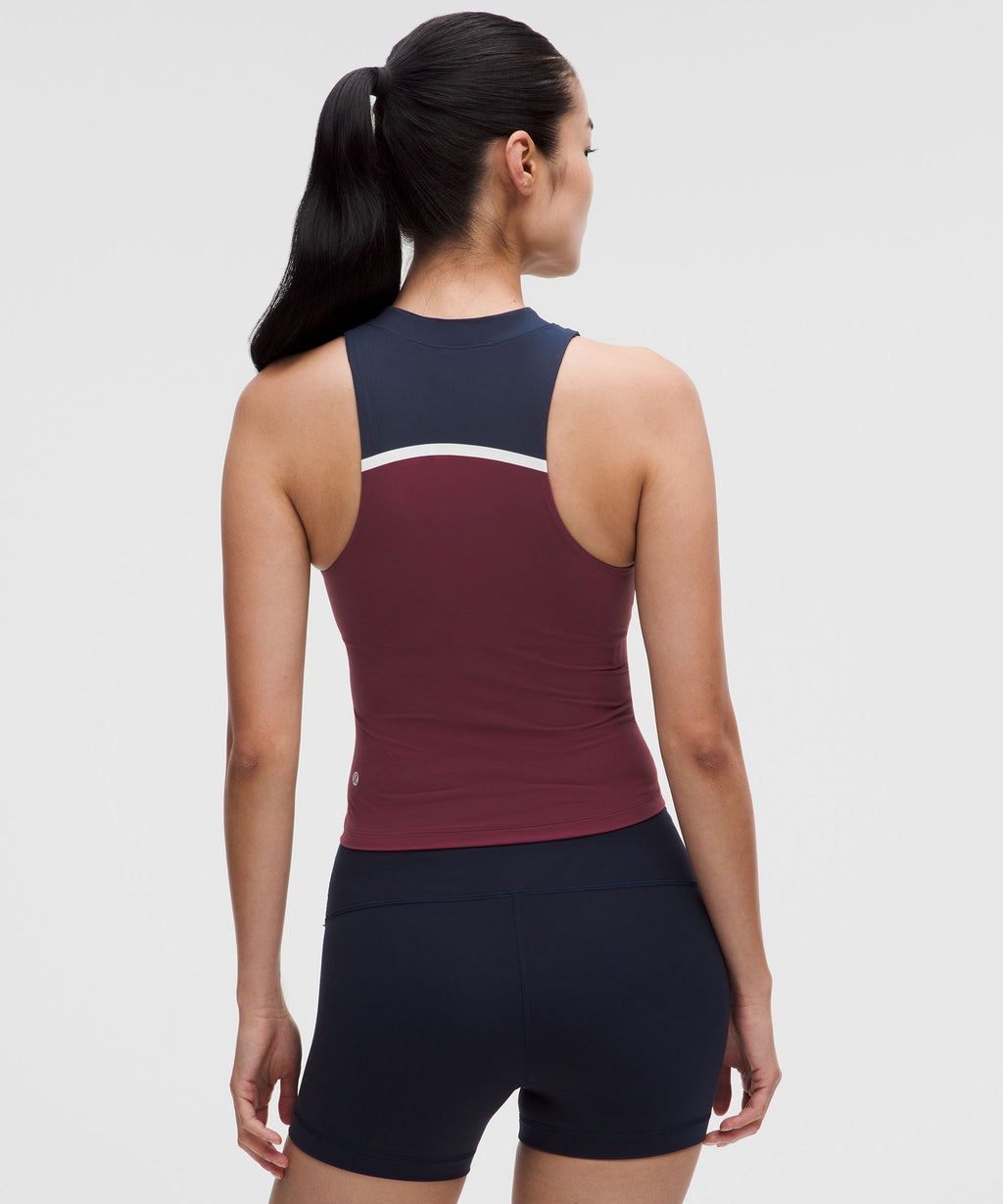 Mockneck Shelf Tank Top Light Support, B/C CupStripe
