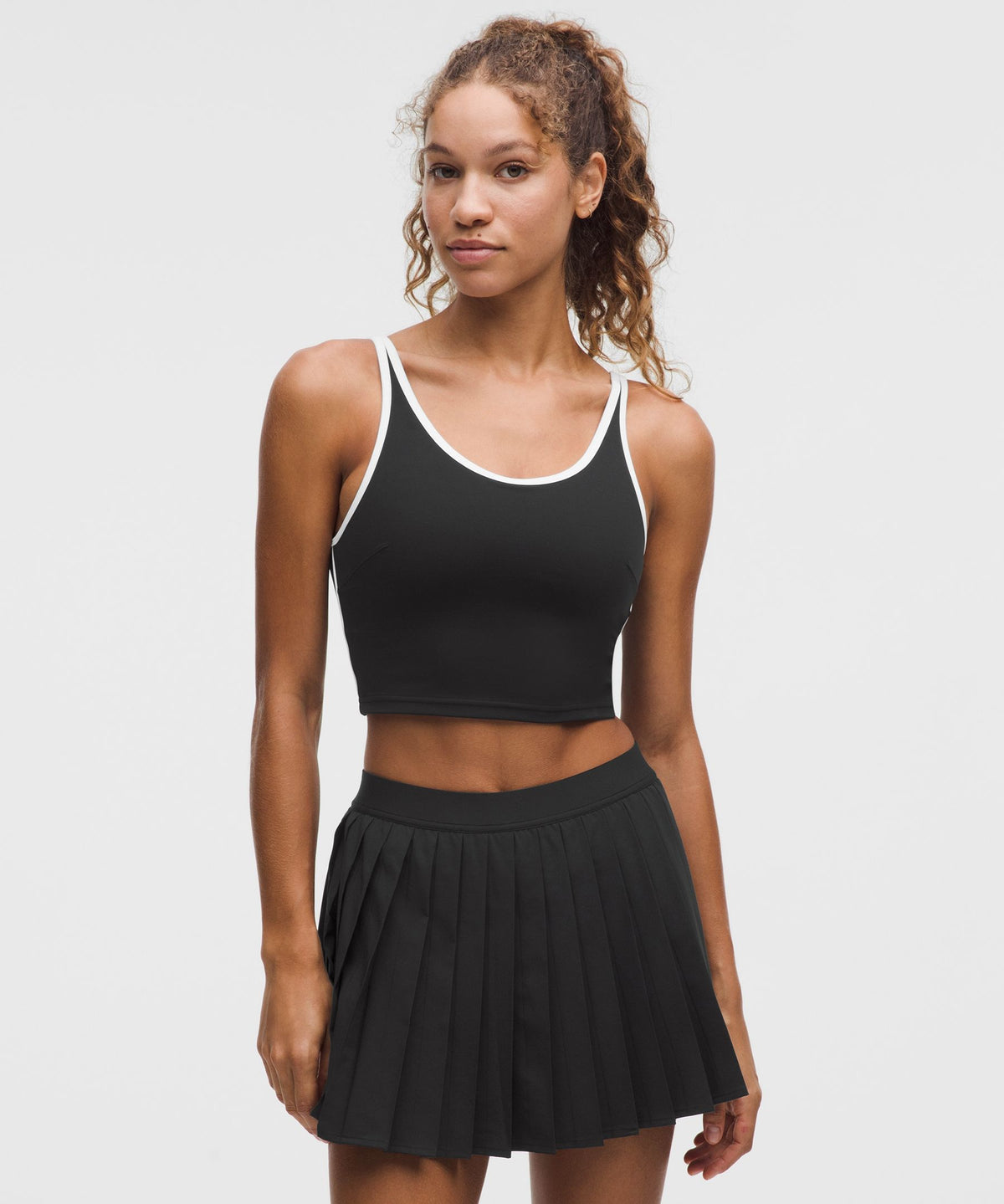Scoop-Neck Cutout Tennis Tank TopMedium Support, B/C Cup